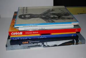 Lotti van der Gaag - Zeefdruk op katoenzijde + Litho Jef Diederen + 6x Lotti/Cobra-boeken kopen? Bied vanaf 75!