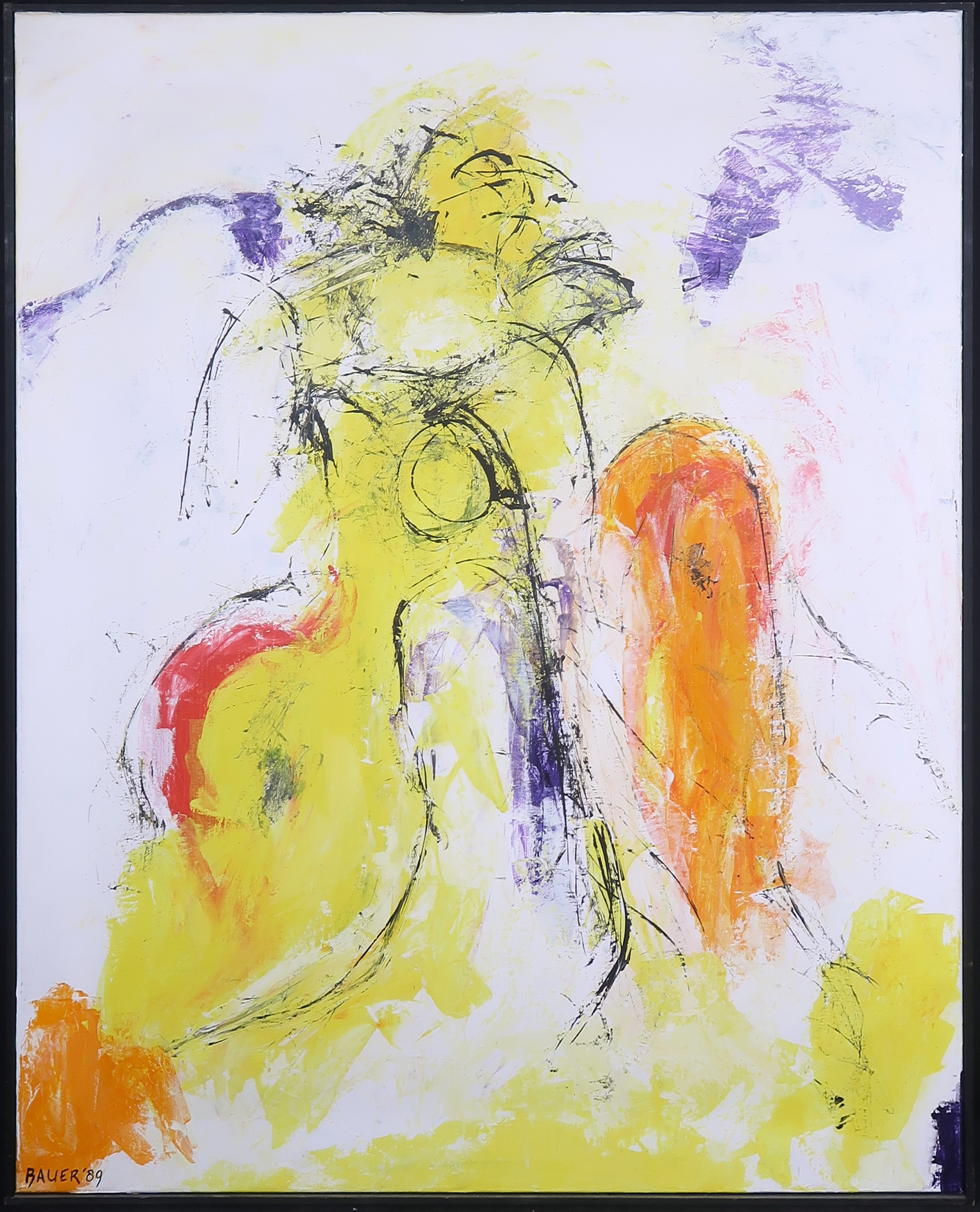 Menno Bauer - Acryl op doek, Geen zomer meer voor mij - Ingelijst verkocht voor € 150!