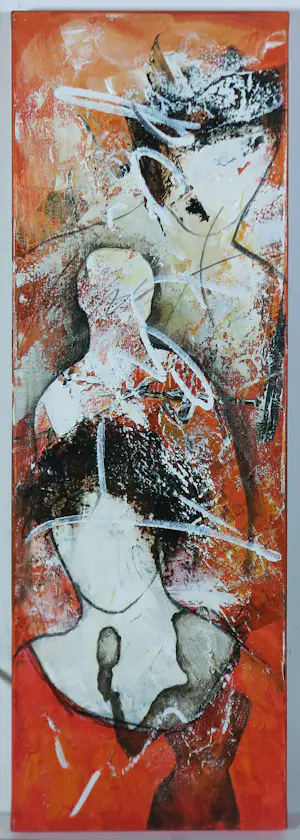 Dario Bosa - Acryl op doek, Drie figuren kopen? Bied vanaf 80!