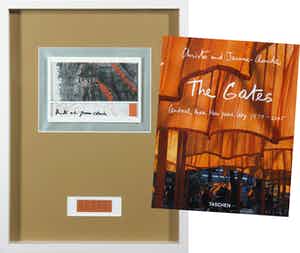 Christo - Handgesigneerde artcard The Gates + gesigneerd Taschen boek verkocht voor € 1!