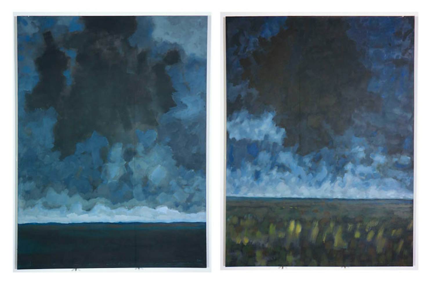 Janus Nuiten - Olieverf op doek, Tweeluik landschap - Ingelijst kopen? Bied vanaf 100!