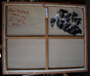 Hannes van Es - Zeer groot ingelijst schilderij (160 x 200 cm), “Me” (All that Space…) – 1987 kopen? Bied vanaf 1!