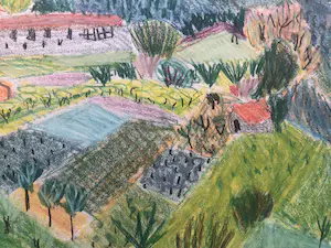 Kees Franse - Kleurrijk landschap kopen? Bied vanaf 39!