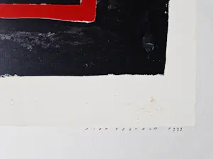 Buy Piet Zegveld - grote geometrisch abstracte litho -eigen druk - kleine oplage (25) - gesigneerd? Bid from 34!
