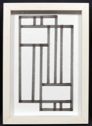 Siep van den Berg - Lot van drie tekeningen met stift en potlood, Abstracte compositie - Ingelijst kopen? Bied vanaf 120!