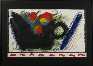Hens Huurdeman - Gemengde techniek op papier, Abstract stilleven - Ingelijst kopen? Bied vanaf 1!