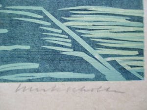 Luuk Scholten - Grote lino "Landschap met koeien" kopen? Bied vanaf 25!