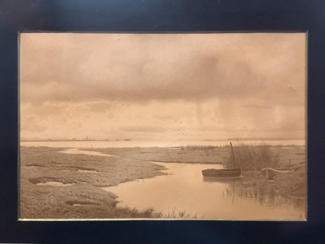 AcheterNiet of onleesbaar gesigneerd - Polderlandschap - lithografie? Enchérissez de 1!
