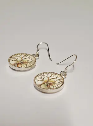nieuw Oorbellen met het Oog van Shiva in een zetting van echt 925 zilver kopen? Bied vanaf 50!