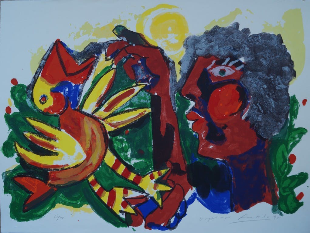 John Lie a Fo - John Lie a Fo - gesigneerde zeefdruk - Vogelman kopen? Bied vanaf 30!