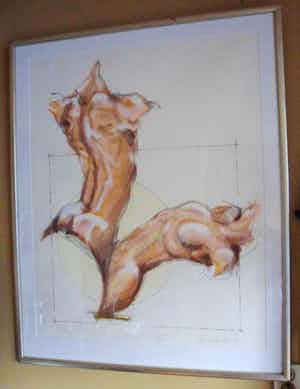 Kees Verkade - Zeefdruk. Titel, "L' Extase- gesigneerd en '98". verkocht voor € 80!