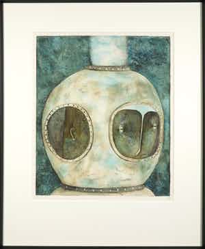 Bisser - Handgekleurde ets, Zonder titel - Ingelijst verkocht voor € 150!