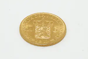 37- Origineel 900/1000 (90%) gouden "tientje" - Koningin Wilhelmina - 1913 kopen? Bied vanaf 440!