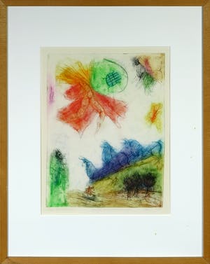 Sam Parabirsingh - Kleurenets, Anima Mediterranica I - Ingelijst kopen? Bied vanaf 35!