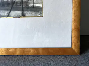 Ciano Siewert - Ciano Siewert - Dorpsgezicht - Aquarel, Prachtig Ingelijst - Groot kopen? Bied vanaf 180!