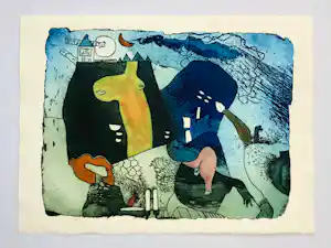Michel van Overbeeke - Ets, Meeting Point I vendu pour 50€ !