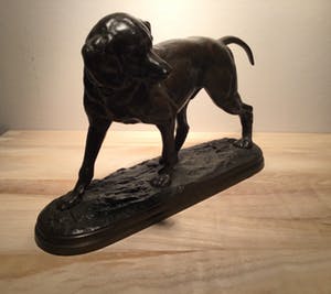 Paul edouard Delabrierre - Bronzen jachthond kopen? Bied vanaf 200!