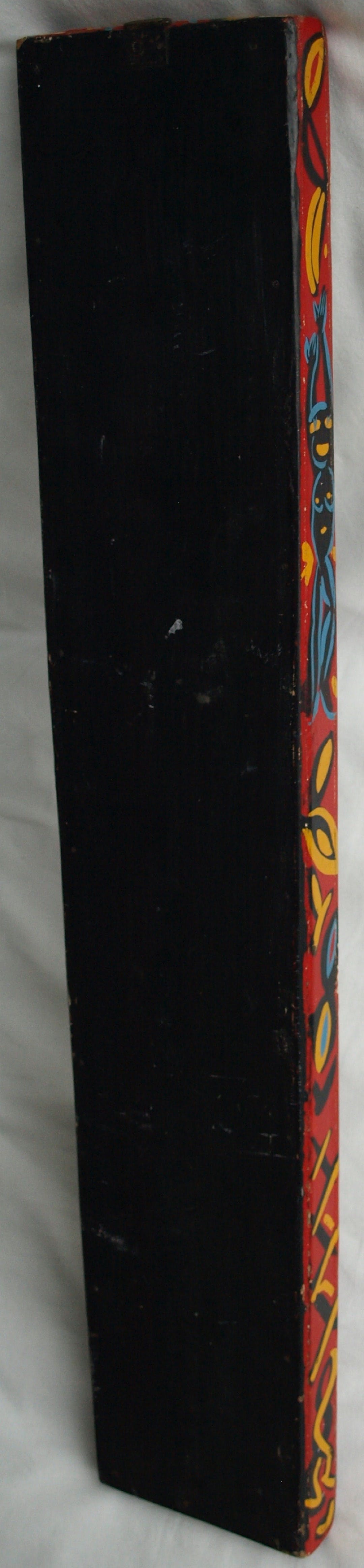 Niet of onleesbaar gesigneerd - Olieverf op houten frame , “Totempaal” – 68 cm hoog  kopen? Bied vanaf 1!