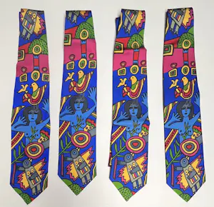Corneille - Set van 4 stropdassen (unisex): vrouw en vogels, 1996 kopen? Bied vanaf 60!