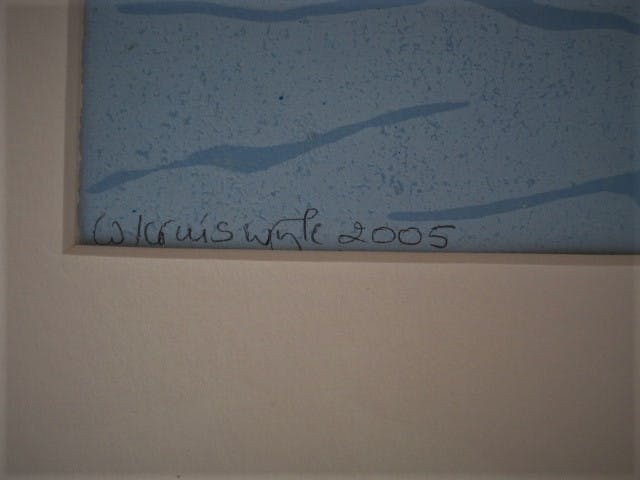 Wilma Kruiswijk - Unica 1/1 Linoleumsnede en potlood "drie broertjes" gesigneerd  kopen? Bied vanaf 1!