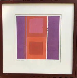 Niet of onleesbaar gesigneerd - Amaina, Twee offsetlitho’s ,Cubic Heat en Sunset, ingelijst kopen? Bied vanaf 1!