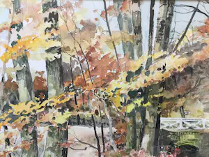 Johan Hendrik Gelink - herfstlandschap Buurse | aquarel - ingelijst kopen? Bied vanaf 39!