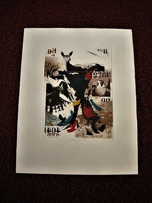 Simon Koene - Fraaie Handgekleurde Ets - Oplage 75 ex. - Havik en Hert - potloodgesigneerd kopen? Bied vanaf 30!