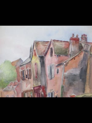 Han Krug - Rue des Juifs Chartres - Aquarel kopen? Bied vanaf 40!