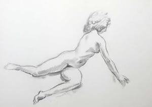 Jan Sluijters (jr.) - Krijttekening, Liggend naakt kopen? Bied vanaf 35!