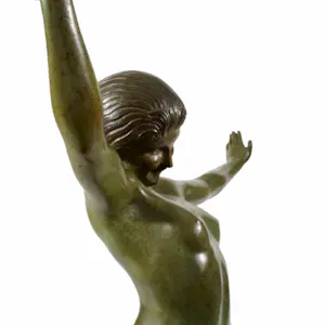 Maurice Guiraud-Rivière - Etling, Paris - 'Balance' - 48 cm - brons en onyx kopen? Bied vanaf 3200!