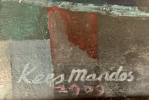 Kees Mandos - Uniek abstract gesigneerd werk kopen? Bied vanaf 150!