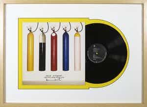 Damien Hirst - Gesigneerde LP-hoes album Greetings from the Gutter van Dave Stewart - Ingelijst verkocht voor € 1!