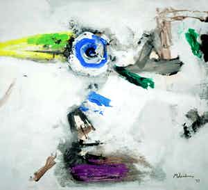 Nico Molenkamp - Zeefdruk, Vogel (Groot) verkocht voor € 1!