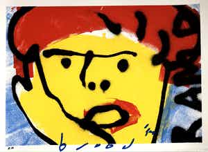 Herman Brood - Koningin - Originele Handgesigneerde Zeefdruk verkocht voor € 1!