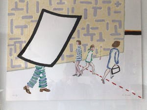 Roger Raveel - Een menselijk gebeuren in en voor een kunstwerk kopen? Bied vanaf 1250!