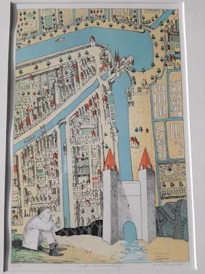 Gert Strengholt - Litho, titel, Stadswandeling I Delft kopen? Bied vanaf 40!