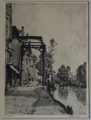 Hendrikus Roodenburg - Ets, “Delftsche Vaart Rotterdam” - 1925 kopen? Bied vanaf 1!