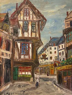 Niet of onleesbaar gesigneerd - stadsgezicht Rouen kaufen? Bieten Sie von 1!