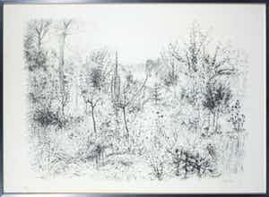 Piet Klaasse - Litho, Mijn tuin - Ingelijst verkocht voor € 35!