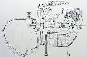 Kees Spermon - Pentekening - erotische voorstelling: Celui-ci est bon verkocht voor € 49!