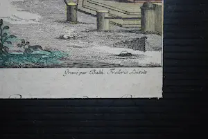 Jacques Chéreau - ets van Rotterdam ,1770 en verso een ets van Rome kopen? Bied vanaf 50!