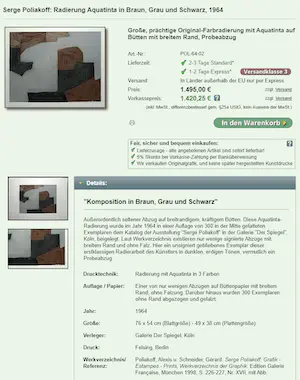 Serge Poliakoff - Komposition in Braun, Grau und Schwarz, Radierung (unsigniert, sauber gerahmt) kopen? Bied vanaf 295!
