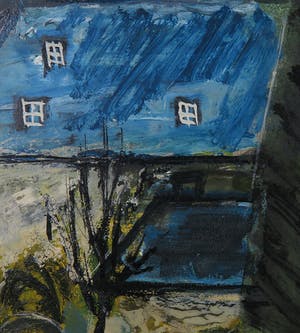 Charles Eyck - Olieverf op board, Landschap met klooster - Ingelijst kopen? Bied vanaf 1500!
