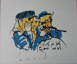 Herman Brood - Of je bij God was - gesgineerd - 350 ex. Certificaat - ingelijst kopen? Bied vanaf 1!