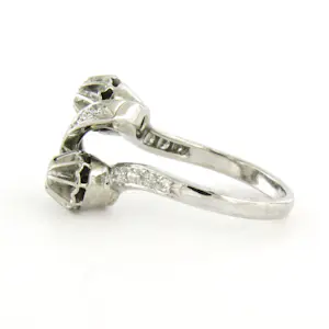 18k gouden ring met briljant en single cut geslepen diamant tot. 0.50ct kopen? Bied vanaf 800!