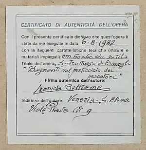 Léonida Beltrame - San Fruttuoso di Camogli - Bagnanti nel porticciolo dei pescatori kopen? Bied vanaf 1450!