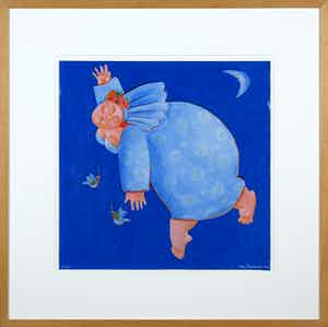 Ada Breedveld - Zeefdruk, Zonder titel 2 - Ingelijst verkocht voor € 35!