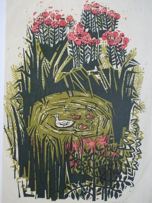 Akke Sins - Houtsnede kopen? Bied vanaf 40!