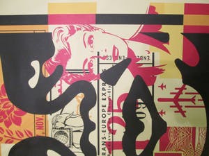 AcheterShepard Fairey - Obey: Giant Face Collage Triptiek? Enchérissez de 80!