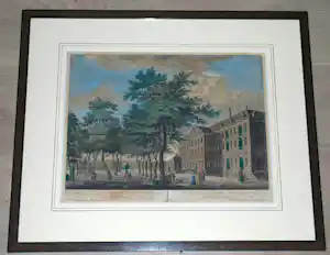 Pieter Fouquet - Admiraliteitsgebouw /Scheepvaartmuseum Amsterdam - 18e eeuws, handgekleurd vendu pour 113€ !